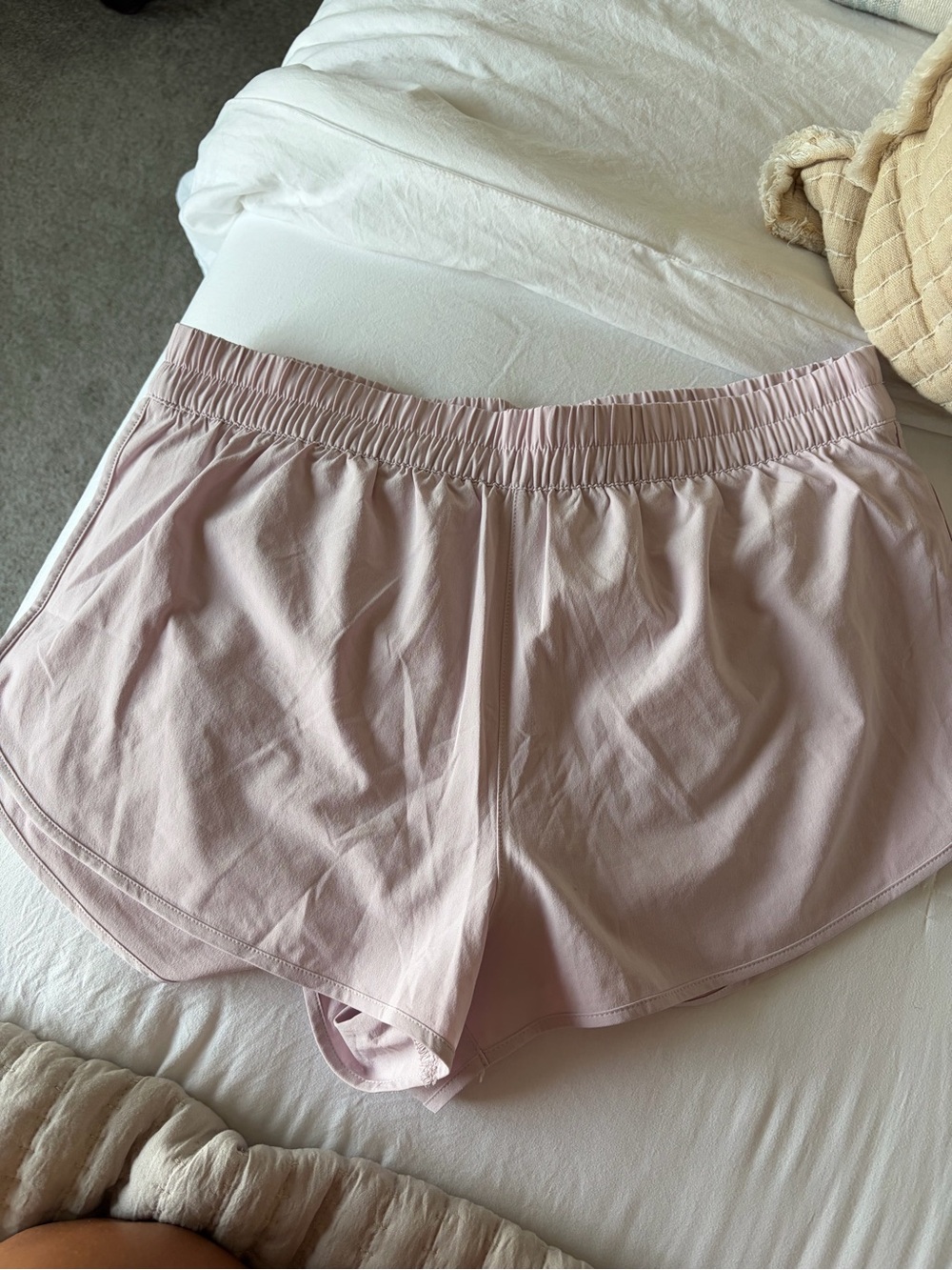 Athleta Pale Blush Athletic Shorts